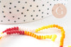 Perles abacus verre jaune orange camaïeu 3x2.5mm, perles cristal, fil de 42.5cm, x1 (G7828)