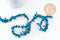 Perles branche en corail naturel bleu teinté 3-12mm,perle coquillage, x1 fil 38cm (G0992)