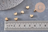 Perles coeur plastique doré 5.5mm, x 10g (G10969)