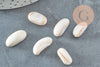 Perles coquillage naturel bisque beige 13-18mm, x10 (G0649)