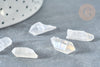 Perles pointe cristal de roche naturel brut irisé 10-40mm, x5 (G3210)