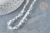 Perles cristal de roche roulée pierre brute 6-8mm, perle pierrenaturelle,quartz naturel, le fil de 40cm, x1 G2050