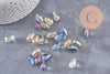 Perles cristal goutte multicolore, cristal autrichien, perles goutte, perle création bijoux 8x13mm, x50 (G2733)