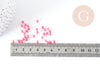 Perles de rocaille rondes transparentes rose corail 4.5mm, fabrication de bijoux DIY, x10g (G0799)