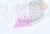 Perles de rocaille verre violet pastel 4.5mm, x 10g (G7796)