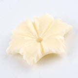 Perles fleur résine blanche écru,une perle fleur DIY ,16mm, x5 (G4999)
