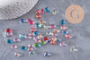 Perles goutte cristal tchèque Multicolore 9x6x5mm, x50 (G4583)