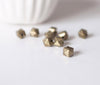Perles hexagone zamac bronze intercalaires 4mm, x10 (G2754)