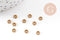 Perles intercalaires Rondelles fleurs acier 304 inoxydable doré IP 4mm, x10 (G10892)