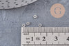 Perles intercalaires Rondelles fleurs acier 304 inoxydable platine 3mm, x10 (G10856)