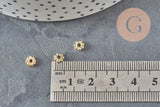 Perles intercalaires Rondelles fleurs zamac doré 5mm, x20 (G0960)-Perles-Gingerlily Perles