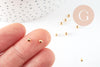 Perles intercalaires acier inoxydable Doré 3mm, x10 / x100 (G2306)