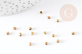 Perles intercalaires facettées laiton brut 2.5mm, x100 (G0032)