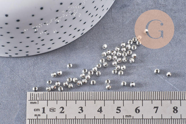 Perles intercalaires fer platine 3mm, x10gr (G2603)