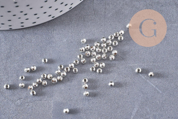 Perles intercalaires fer platine 3mm, x10gr (G2603)