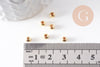 Perles intercalaires laiton doré 18k 4mm, perles dorées pour création bijoux x10 (G0307)