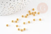Rondelles laiton doré, perles dorées, perles intercalaires, Perle ,4mm, x 10Gr (G5598)