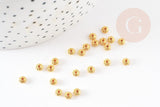Rondelles laiton doré, perles dorées, perles intercalaires, Perle ,4mm, x 10Gr (G5598)