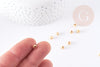 Perles intercalaires rondes laiton doré 18k 5.5mm, x10 (G9082)