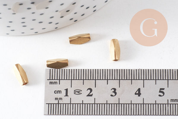 Perles intercalaires tube laiton brut 8.5mmperle laiton, perle dorée,création bijoux, laiton brut,x 30-G1500