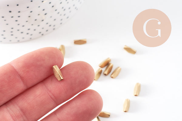 Perles intercalaires tube laiton brut 8.5mmperle laiton, perle dorée,création bijoux, laiton brut,x 30-G1500