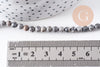 Perles jaspe picasso gris naturel 4mm,perles rondes, jaspe gris,pierre naturelle,perles jade,perles pierre,le fil de 83 perles, x1 (G0943)