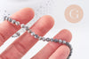 Perles jaspe picasso gris naturel 4mm,perles rondes, jaspe gris,pierre naturelle,perles jade,perles pierre,le fil de 83 perles, x1 (G0943)