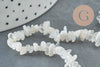 Perles nugget pierre de lune naturelle 3-13mm, x1 fil de 85cm (G2130)