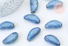 Perles ovales porcelaine bleue 32mm, x5 (G5503)
