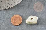 Perles pépite géométrique céramique blanche 20mm, perle porcelaine pour création bijoux DIY x10 (G9151)