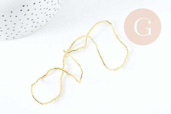 Perles petit tube hématite de synthèse dorée 1x1.5m, pierre, fil de 40cm x1 (G9099)