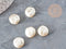 Perles plates acrylique imitation perle eau douce beige 14.5mm, x5 (G9028)
