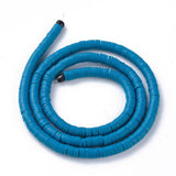 Perles polymère bleu bleu canard heishi, Perles plastique, perle heishi disque, 4mm,le fil de 320 perles, x1 G5434