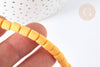 Perles polymère tube orange 5-7mm, fabrication bijoux plastique,le fil de 40cm G7196
