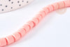 Perles polymère tube rose 5-7x6mm, fabrication bijoux heishi plastique,le fil de 40cm G7195