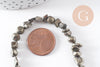 Perles pyrite nugget naturel 4-5mm, nugget en pyrite naturelle pour fabrication bijoux, x1 (G2093)