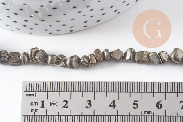 Perles pyrite nugget naturelles 5-8mm x1 (G2054)