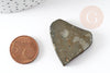 Perles pyrite nugget, pierre pyrite naturelle, nuggets pyrite, 25-57mm, x2 (G0412)