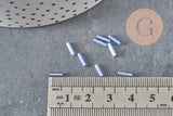 Cuentas de semillas de tubo azul 6x2mm, cuentas de semillas azules, cuentas de azul metálico, x 5gr G2478