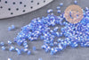 Perles rocaille Tube bleu irisé 2.5-3mm, x10gr (G10396)