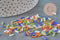 Perles rocaille Tube multicolore, perles rocaille multicolores,perles métallisées ,6mm x 2mm, x 5gr G0283-Perles-Gingerlily Perles