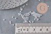 Perles rocailles Miyuki blanc nacré, Perles de rocaille japonaise White Lined Crystal ,perle rocaille perlage,15/0, 1.5mm, Sachet 10g (G3954)