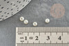 Perles ronde acrylique imitation perle eau douce beige 4mm, création bijoux DIY, x30 (0.9gr) (G9368)