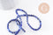 Perles ronde sodalite bleu marbré naturelle 4mm, x1 fil de 38 cm (G0513)