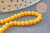 Perles rondelle cristal jaune 4x3mm, fil de 41 cm, x1 (G4072)