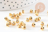 Perles rondelles coupelles intercalaires zamac doré 5mm, x50 (G10817)