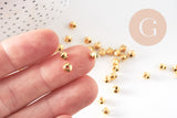 Perles rondelles coupelles intercalaires zamac doré 5mm, x50 (G10817)
