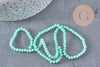 Perles rondelles cristal vert clair facette 3.5-3.8mm, fil de 32cm, x1 (G10598)