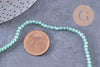 Perles rondelles cristal vert irisé 3x2mm, fil de 39-40cm x1 (G10616)