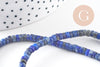 Perles rondelles heishi lapis lazuli naturel 4mm, x1 fil de 40 cm (G2767)